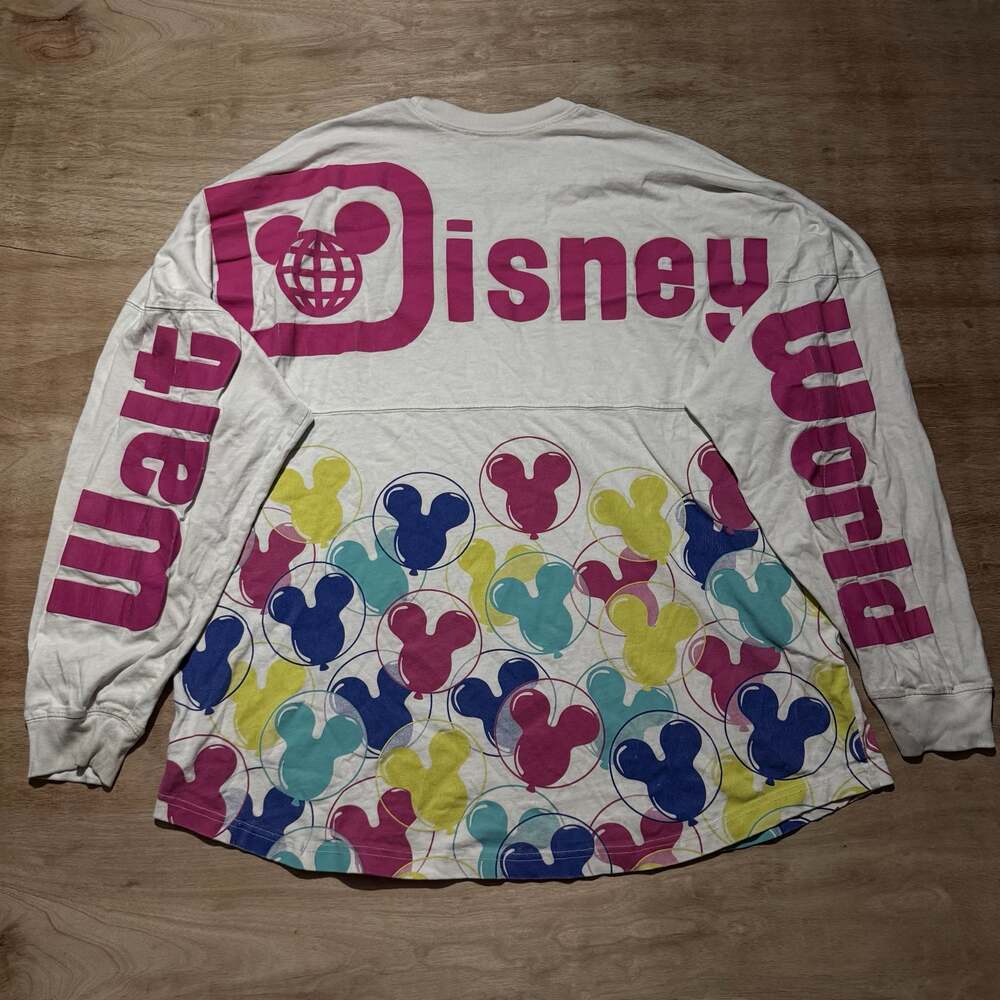 Disney Parks Spirit Jersey Walt Disney World Mickey Balloon Long Sleeve Shirt XL